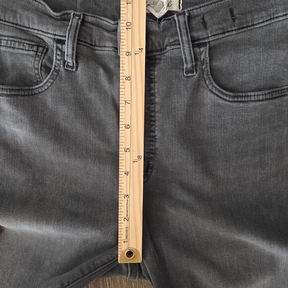 Madewell Raw Hem Light Wash Black 10" High Rise Skinny Jeans Size 28 - Picture 7 of 9